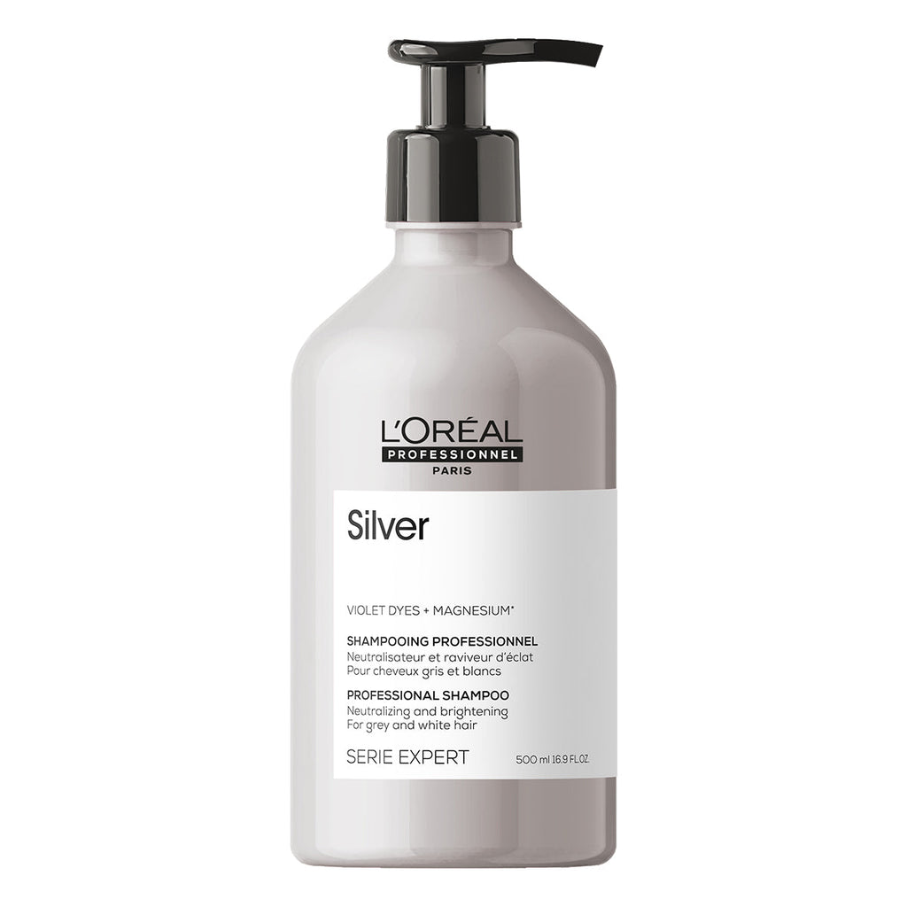 L'Oréal Professionnel Serie Expert Silver Shampoo Matizador para Cabello con Canas o Blanco 500ml