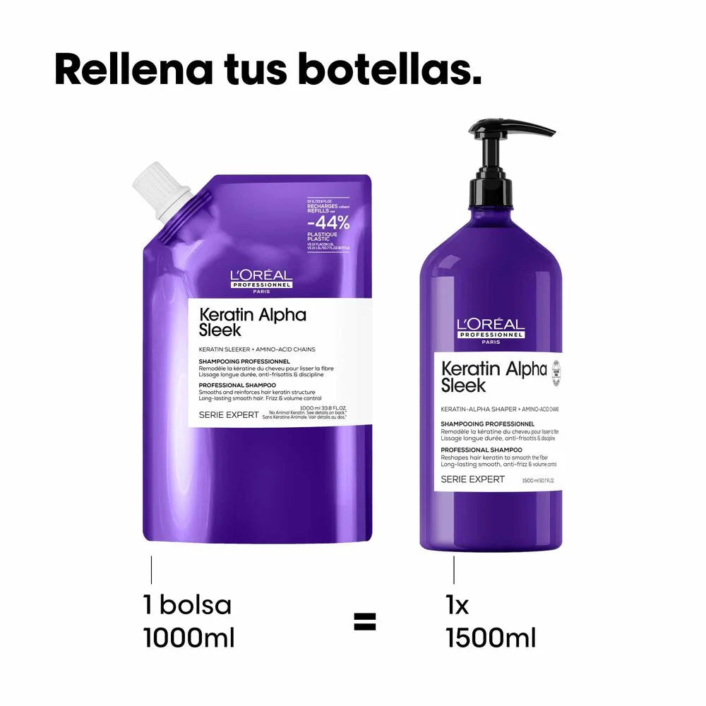 L'Oréal Professionnel Pro Keratin Alpha Sleek Shampoo Refill 1000ml