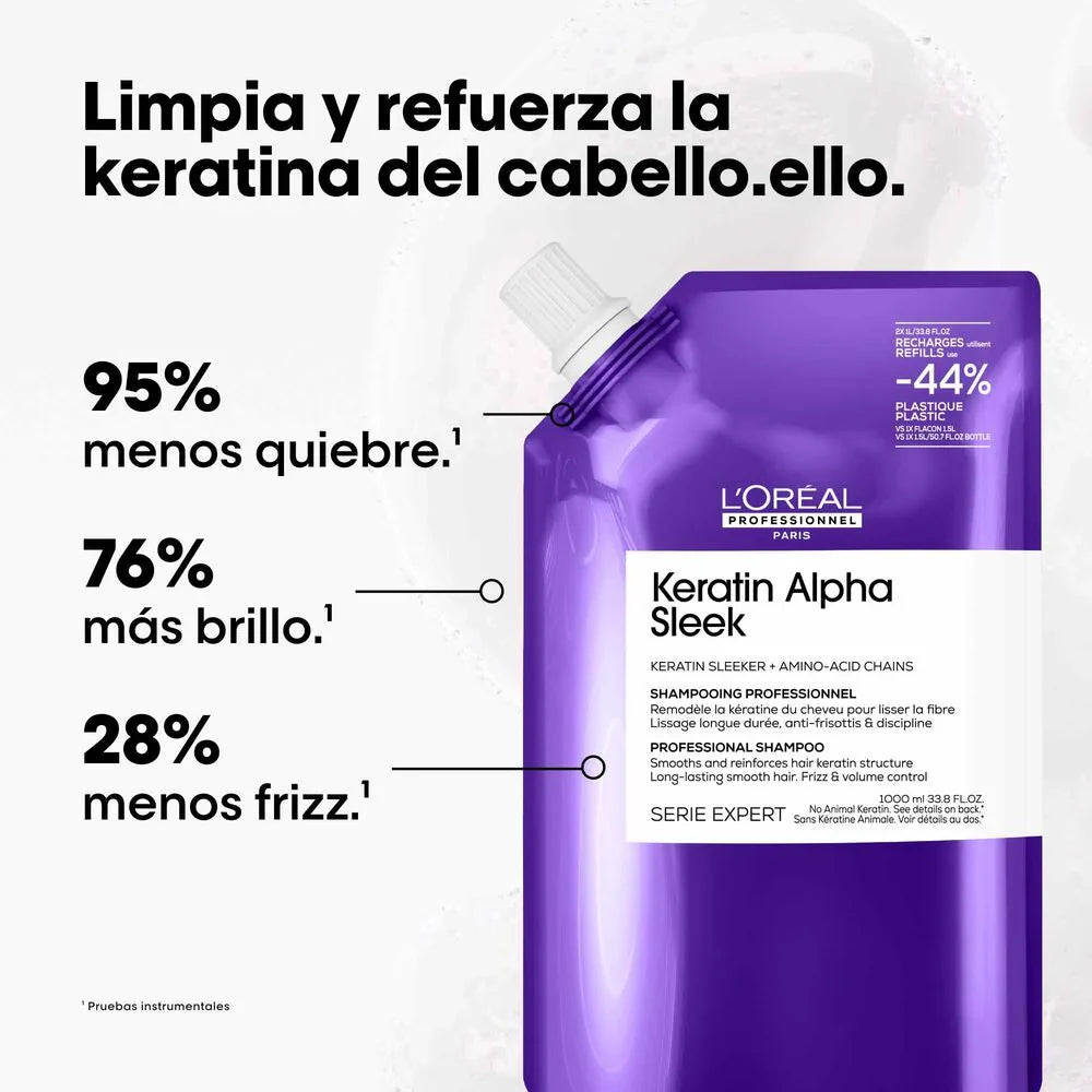 L'Oréal Professionnel Pro Keratin Alpha Sleek Shampoo Refill 1000ml