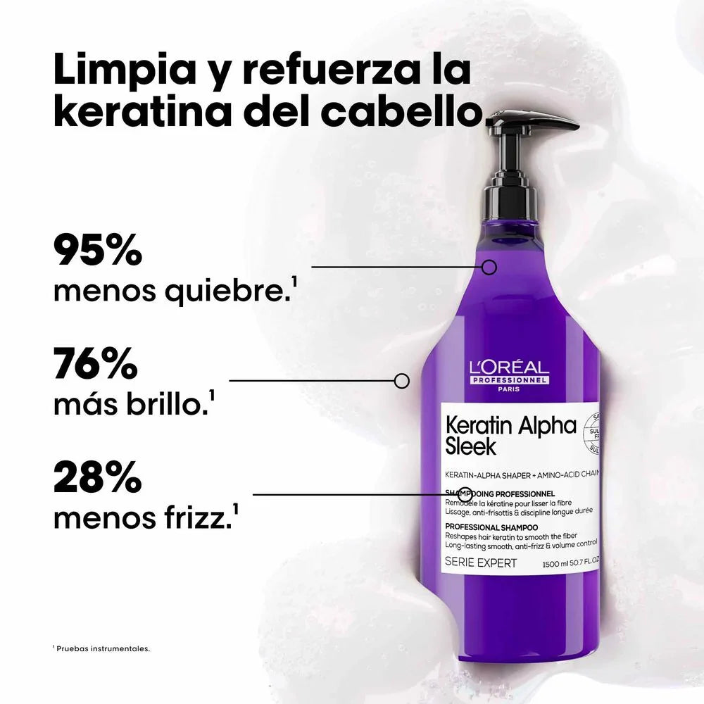 L'Oréal Professionnel Keratin Alpha Sleek Shampoo 1500ml