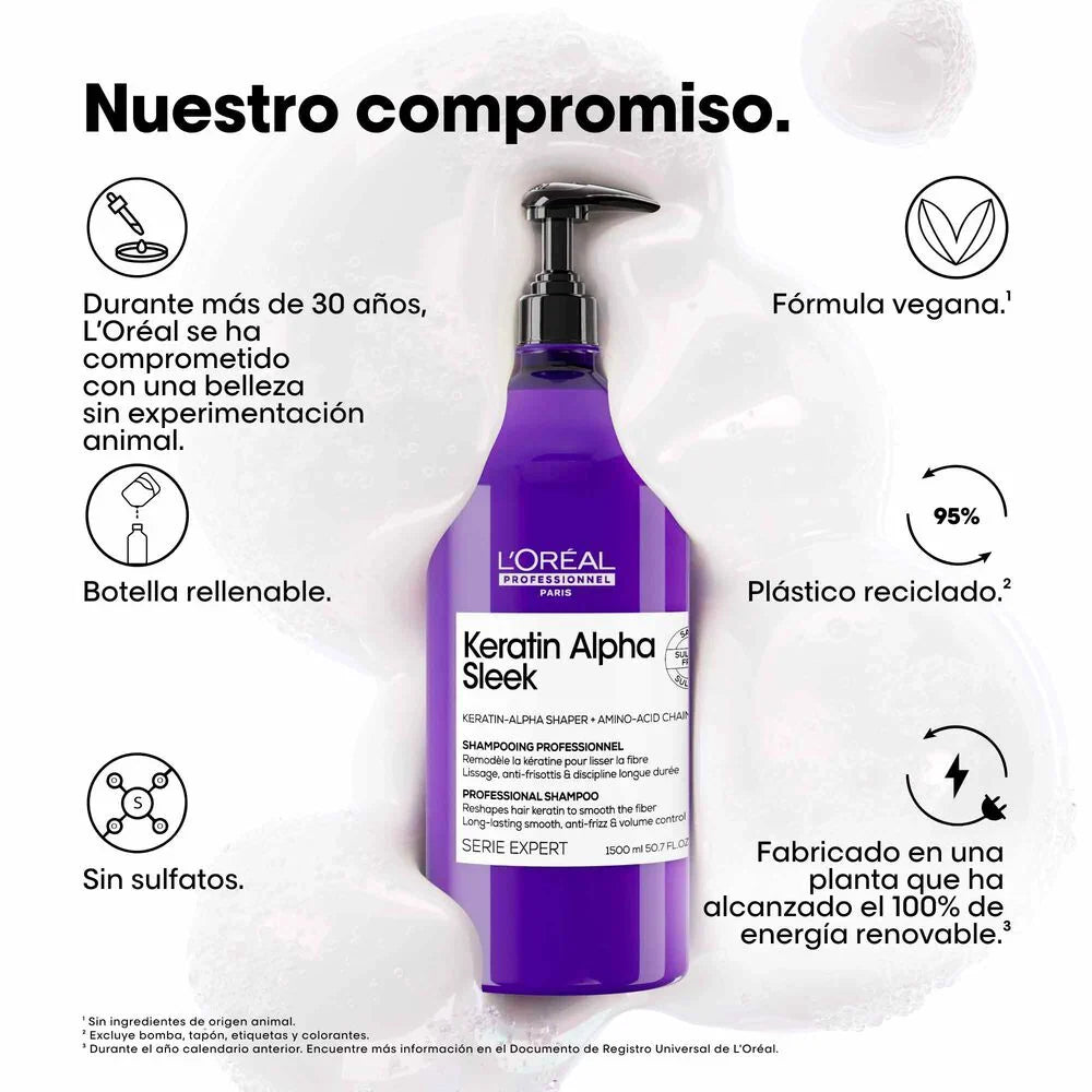 L'Oréal Professionnel Keratin Alpha Sleek Shampoo 1500ml