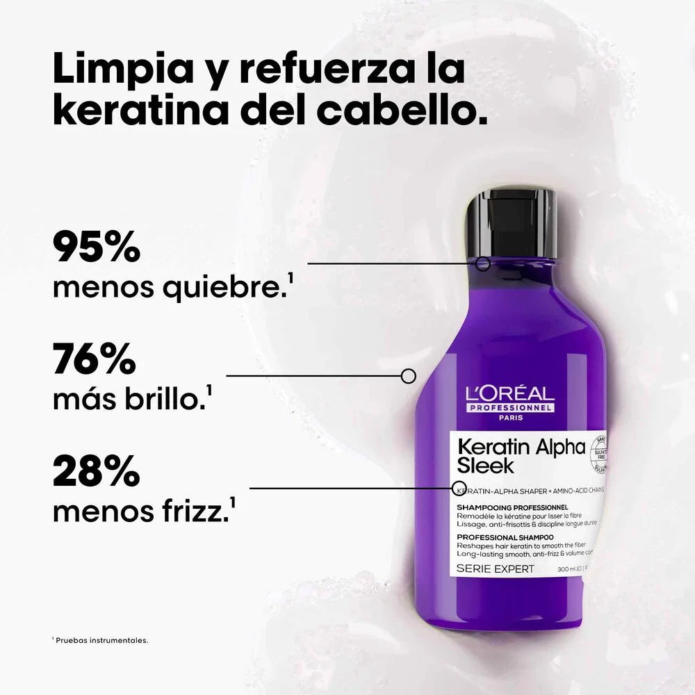 L'Oréal Professionnel Keratin Alpha Sleek Shampoo 300ml