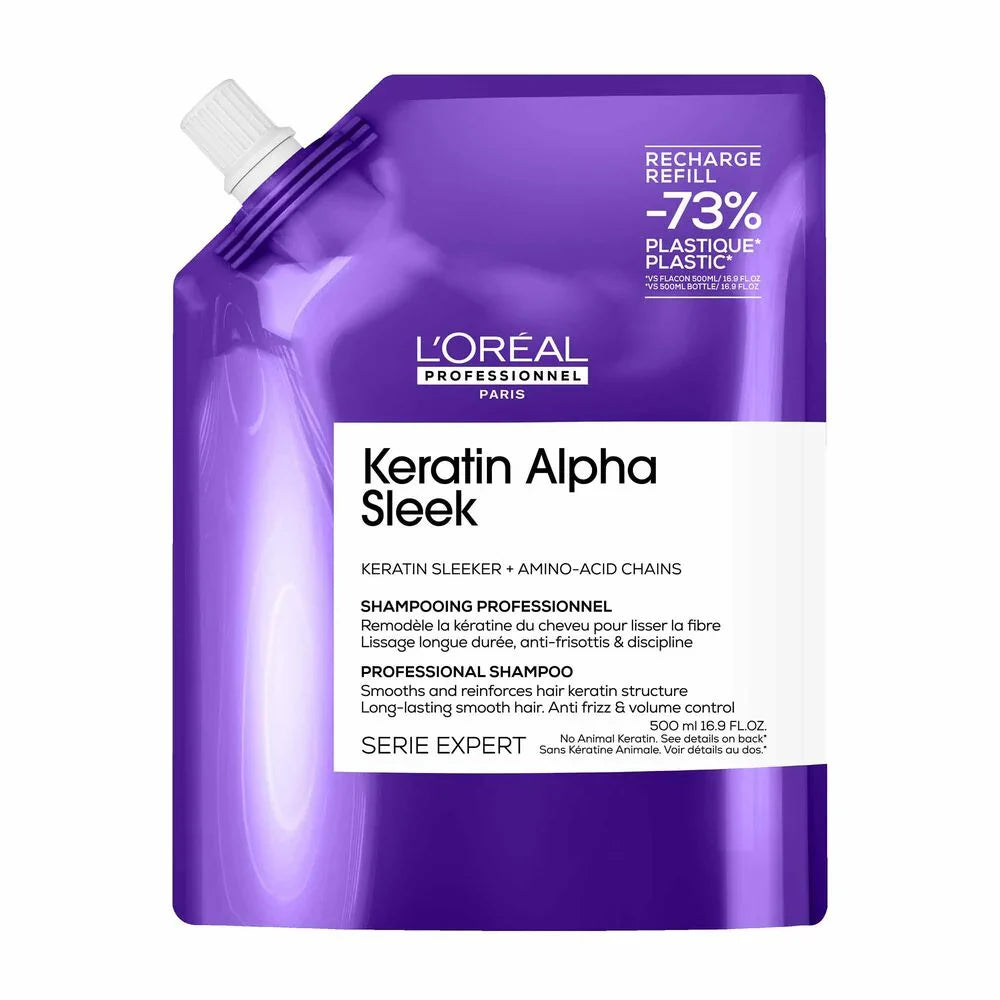 L'Oréal Professionnel Keratin Alpha Sleek Shampoo Refill 500ml
