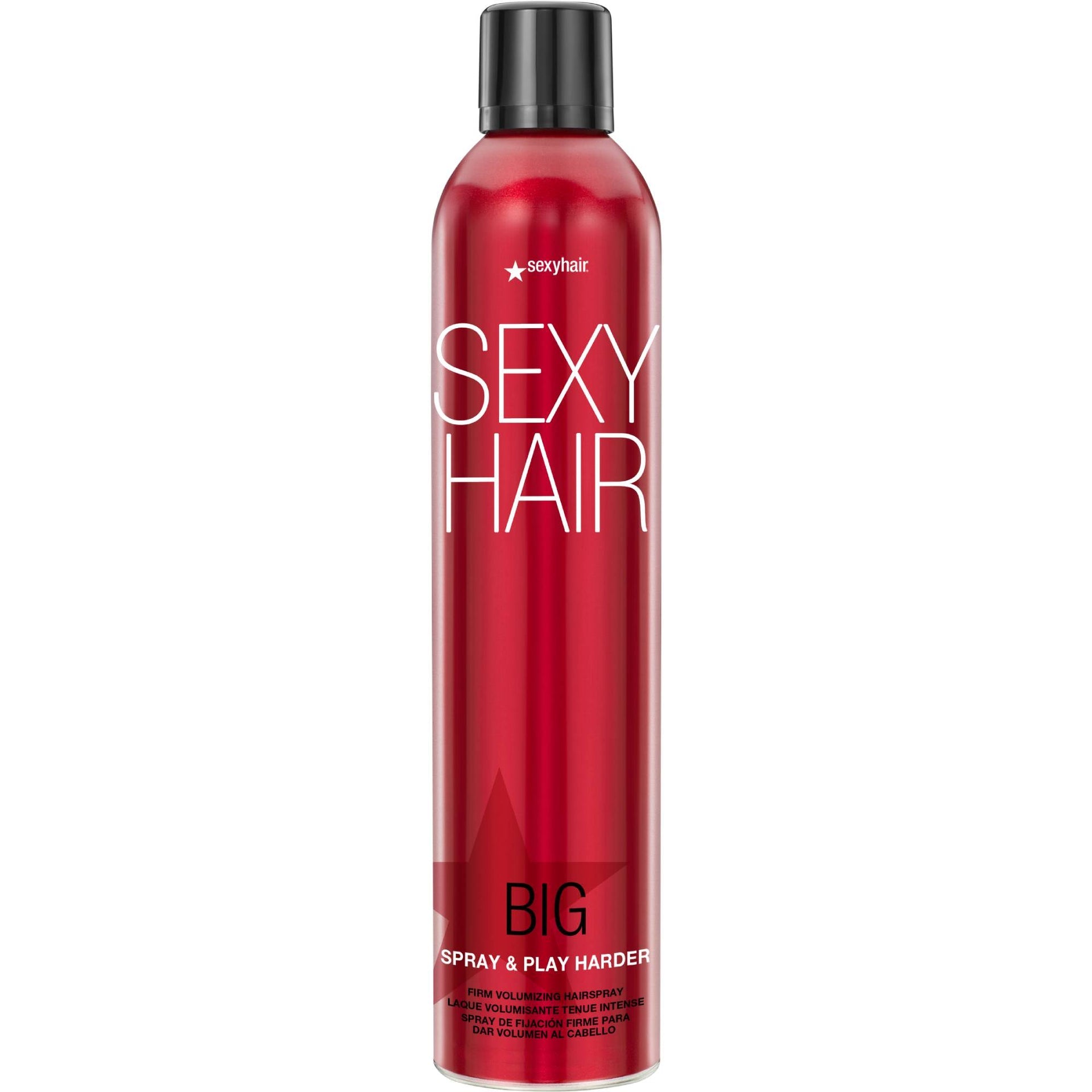 Sexy Hair Big Play Harder Spray de Fijación Intensa 328ml para un volumen extremo y acabado brillante de larga duración