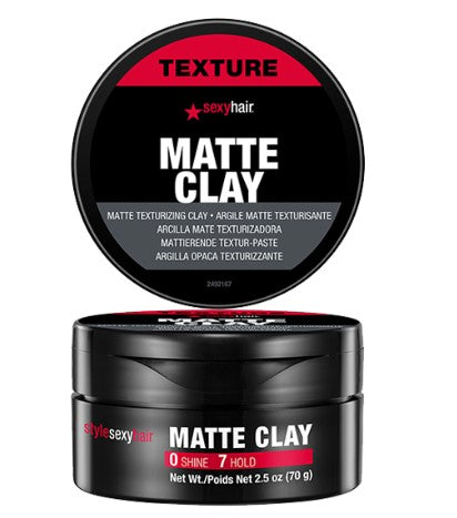 Sexy Hair Arcilla Matte Clay 70g con Fijación Fuerte y Acabado Mate Natural
