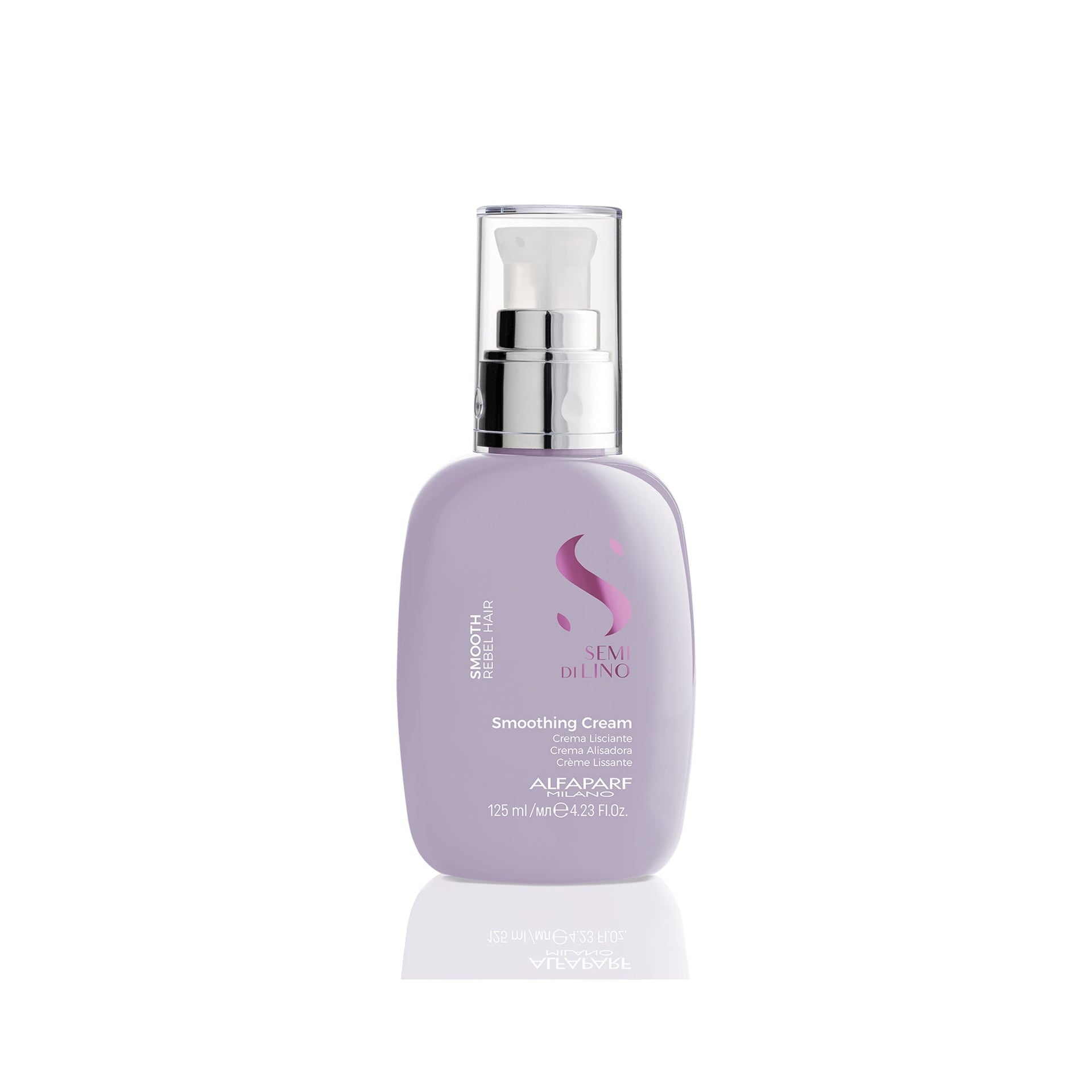 Alfaparf Milano Semi di Lino Smooth Crema Alisadora 125ml tratamiento sin enjuague para control del frizz y cabello sedoso