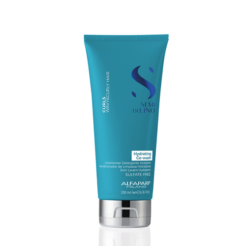 Alfaparf Milano Semi di Lino Curls Hydrating Co-Wash 200ml acondicionador y crema de limpieza suave para rizos definidos sin frizz
