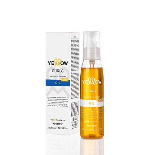 Yellow Curls Aceite para Rizos 125ml suero lipídico que sella la cutícula y controla el frizz con brillo superior