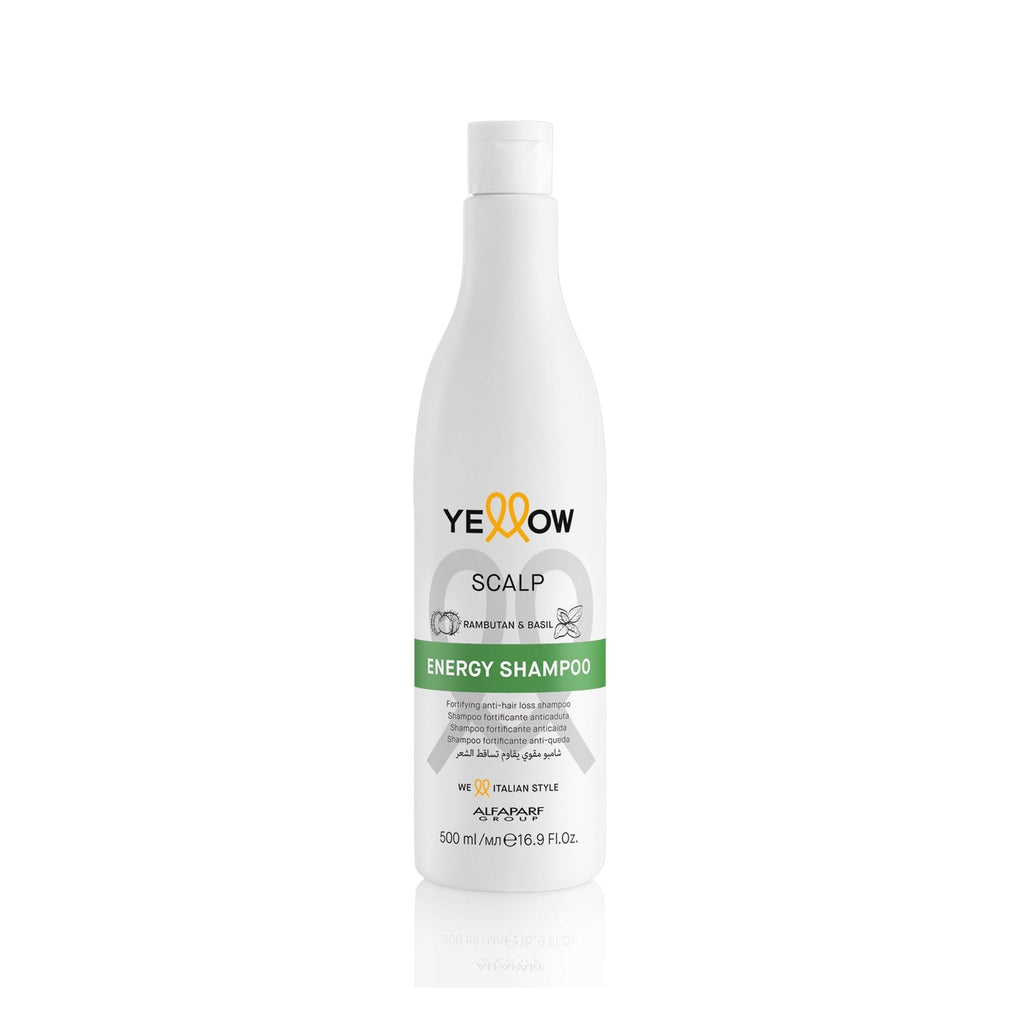 Yellow Scalp Energy Shampoo 500ml tratamiento fortalecedor anticaída para cabello débil y cuero cabelludo sin energía