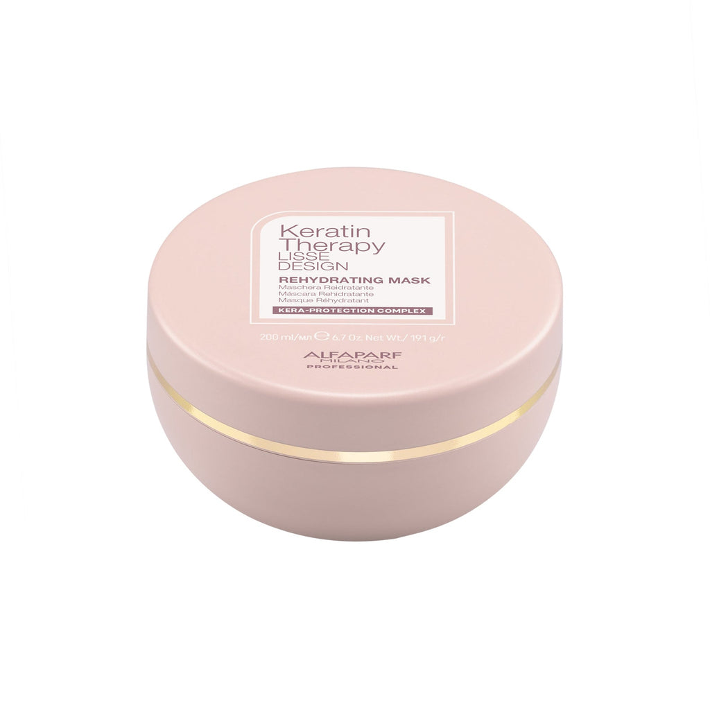 Alfaparf Milano Lisse Design Keratin Therapy Mascarilla Rehidratante 200ml para sellado de cutícula y brillo prolongado