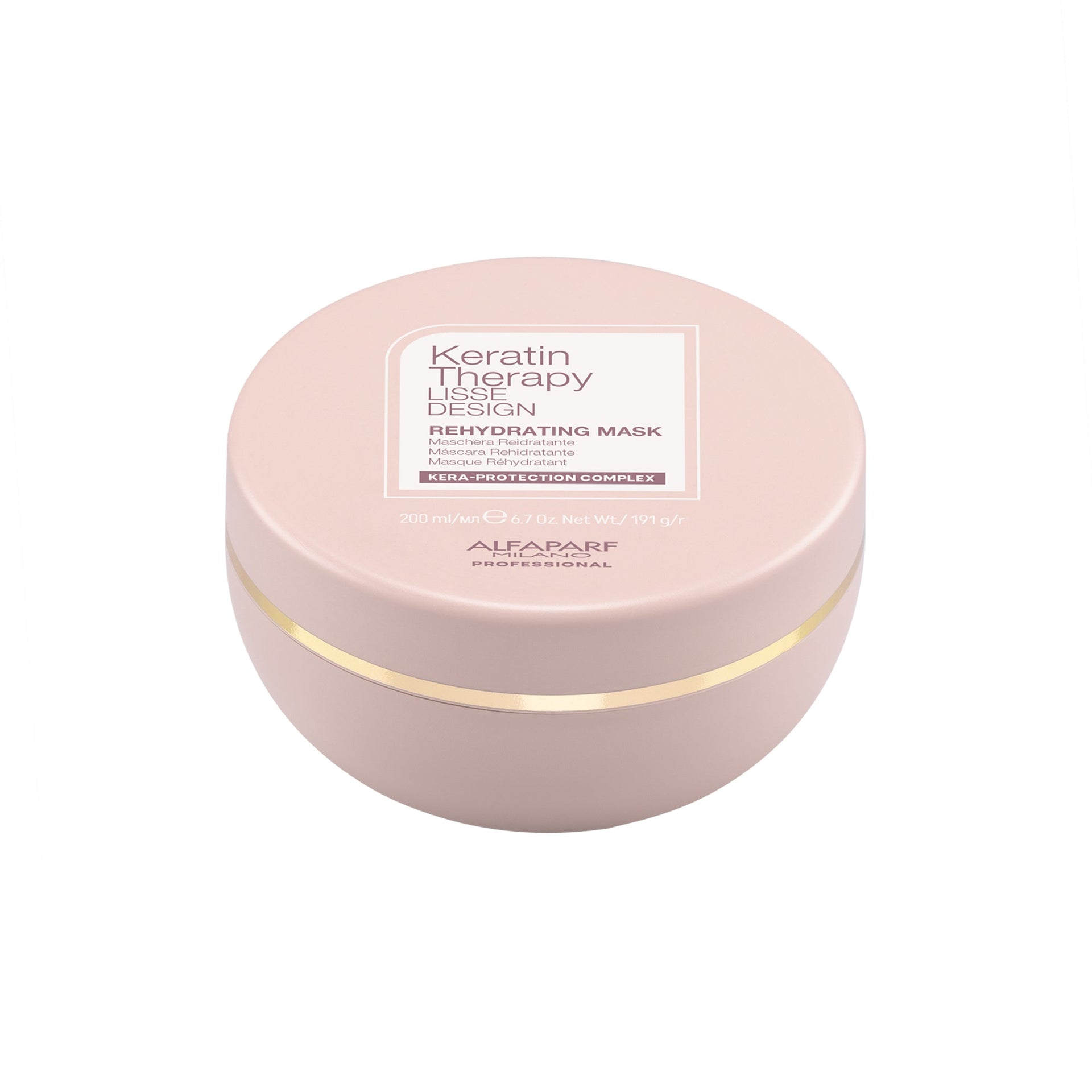 Alfaparf Milano Lisse Design Keratin Therapy Mascarilla Rehidratante 200ml para sellado de cutícula y brillo prolongado