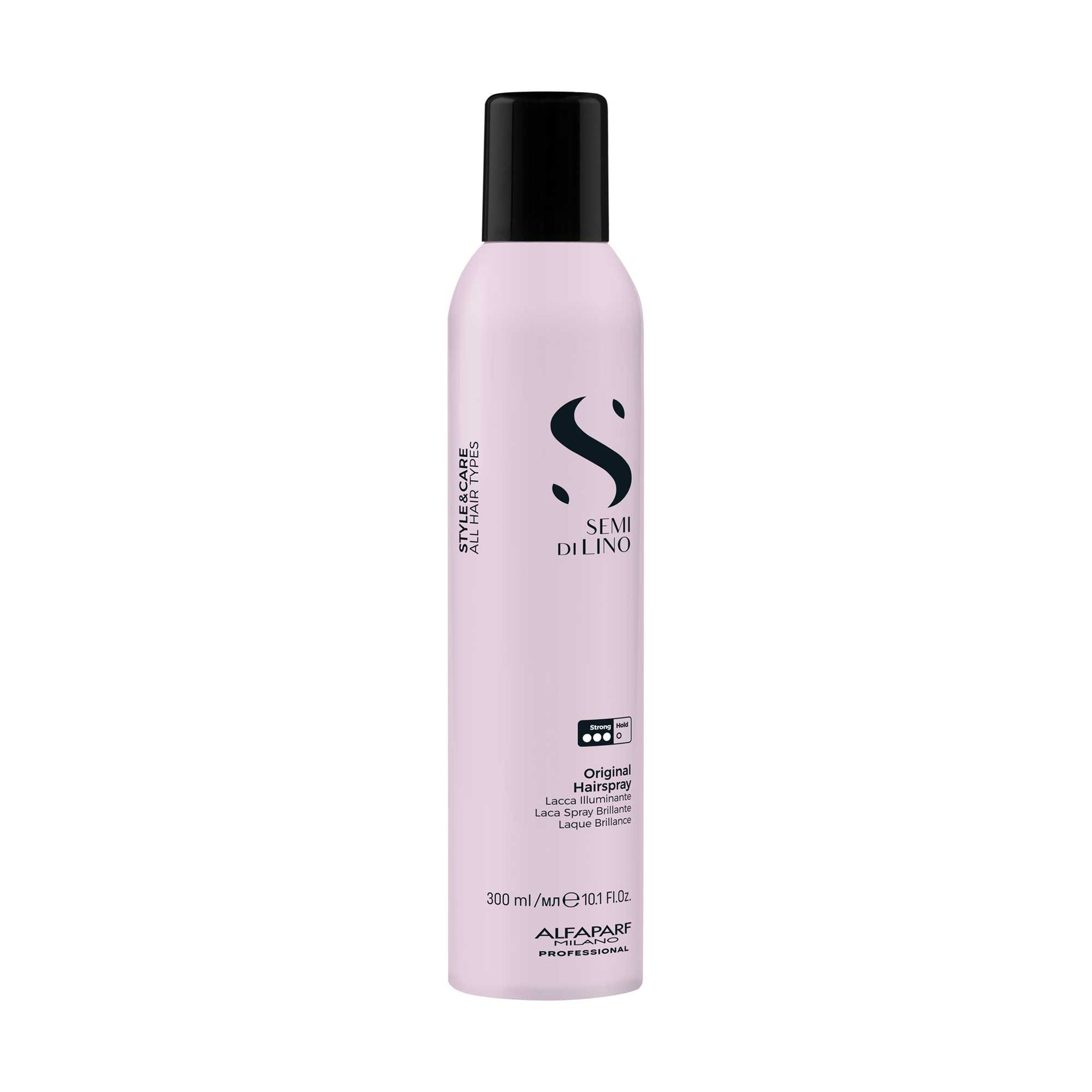 Alfaparf Milano Semi di Lino Styling Original Hairspray 300ml laca de fijación fuerte y brillo radiante para peinados estructurados