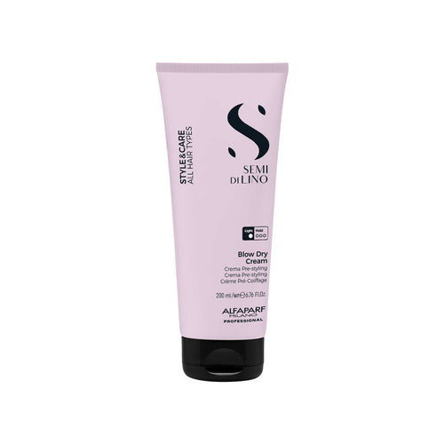 Alfaparf Milano Semi di Lino Styling Blow Dry Cream 200ml crema de peinado con protección térmica para un acabado sedoso sin frizz