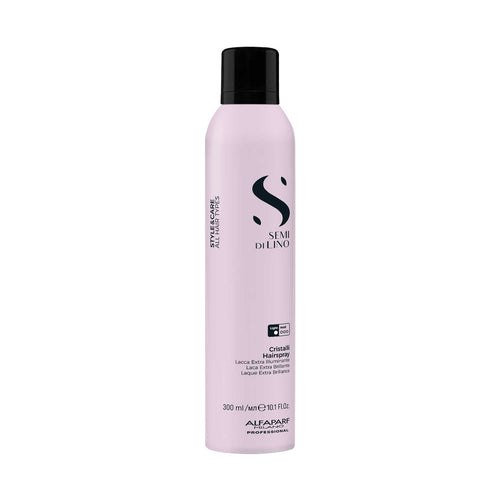 Alfaparf Milano Semi di Lino Styling Cristalli Laca de Fijación Fuerte 300ml para un acabado brillante y duradero
