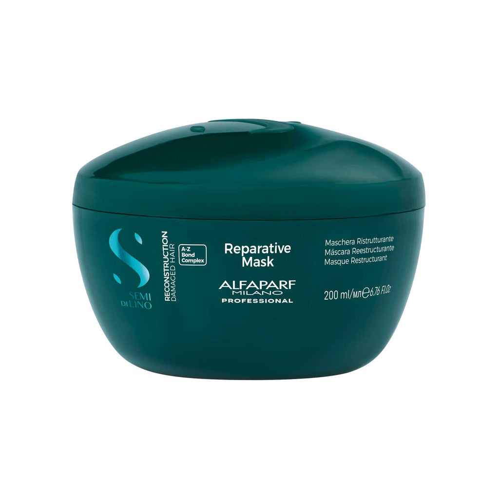 Alfaparf Milano Semi di Lino Reparative Mask Mascarilla Reparadora 200ml para reconstruir y fortalecer el cabello dañado