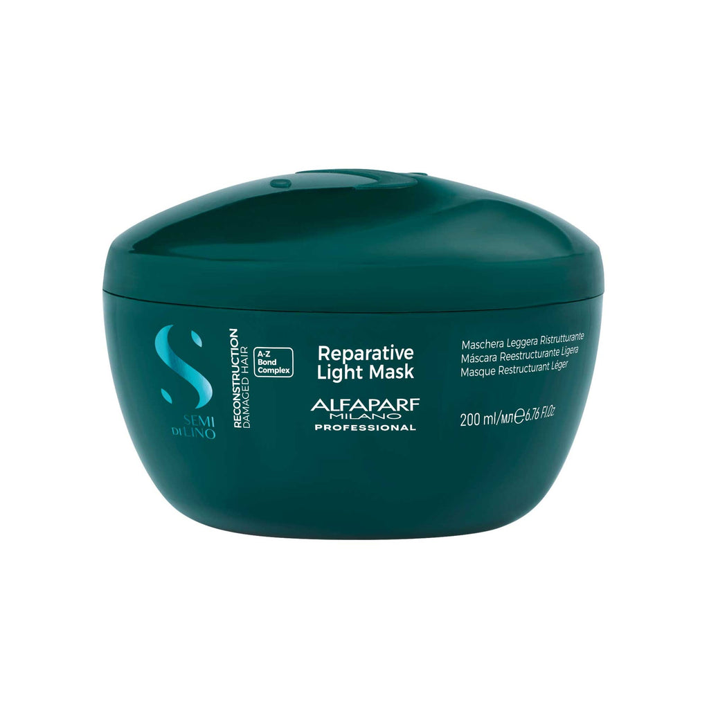 Alfaparf Milano Semi di Lino Reparative Light Mask 200ml Mascarilla Reparadora para Cabello Fino Dañado y Debilitado