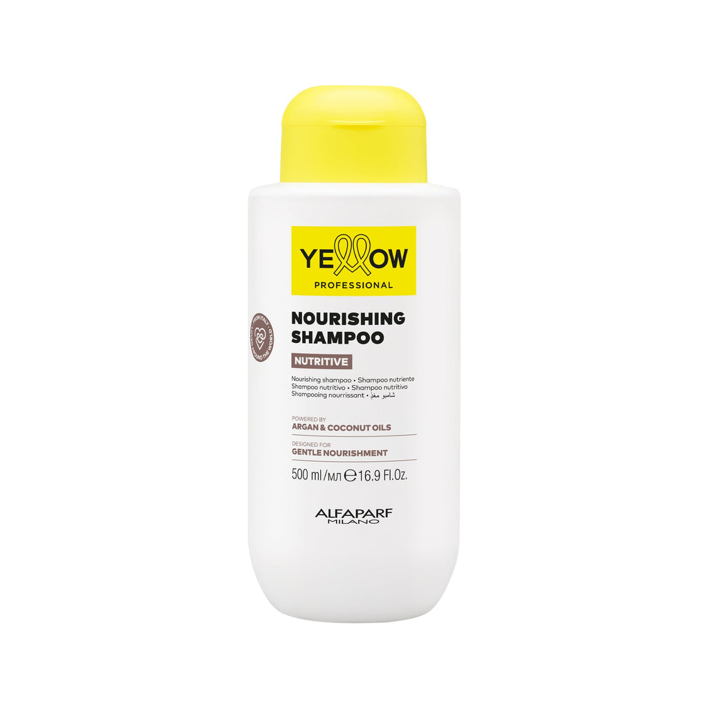 Yellow Nutritive Nourishing Shampoo 500ml de nutrición profunda con argán y coco para cabello muy seco o dañado