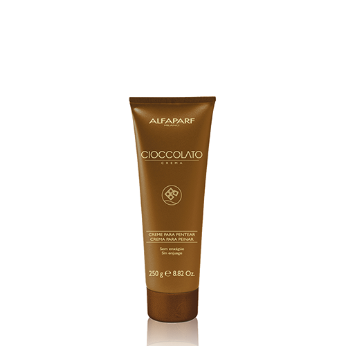 Alfaparf Milano Cioccolato Crema Capilar 250g nutritiva con protección térmica para un cabello sin frizz y con brillo extremo
