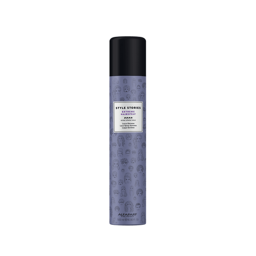 Alfaparf Milano Style Stories Laca Extra Fuerte 500 ml fijación extrema y brillo superior para peinados estructurados