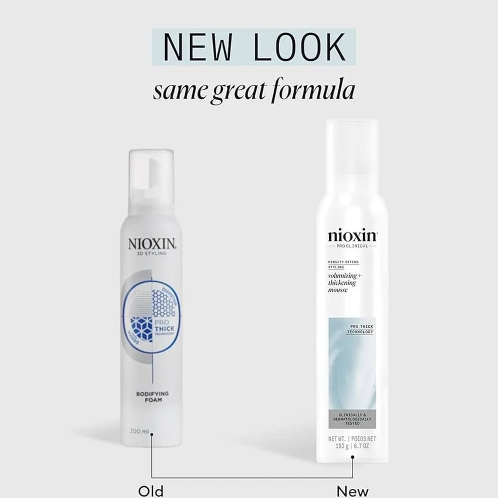 Nioxin Bodifying Foam, Mousse de Fijación Flexible, Anticaída, Anti-frizz 200 ml