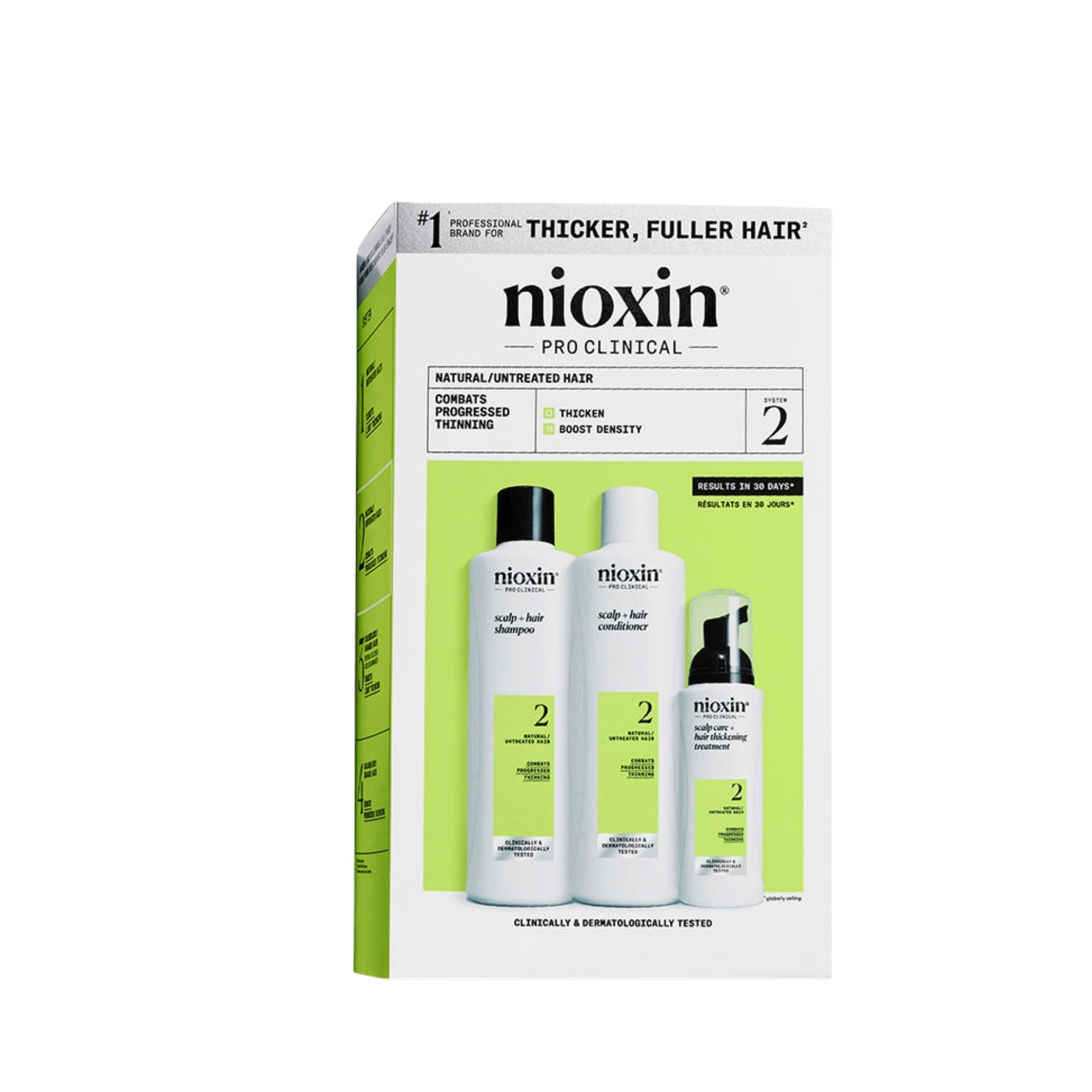 Nioxin Sistema #2 Kit Anticaída Cabello Natural 300 ml para el adelgazamiento avanzado del cabello no tratado