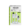 Nioxin Sistema #2 Kit Anticaída para Cabello Natural 150 ml Tratamiento de 3 Pasos para Debilitamiento Avanzado