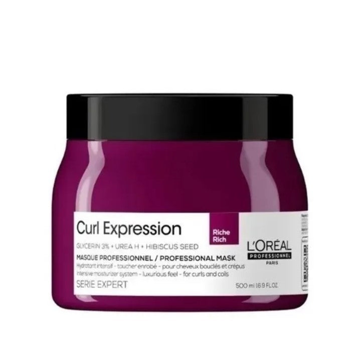L'Oréal Professionnel Curl Expression Mascarilla Hidratante Intensiva 500ml para Cabello Rizado y Ondulado