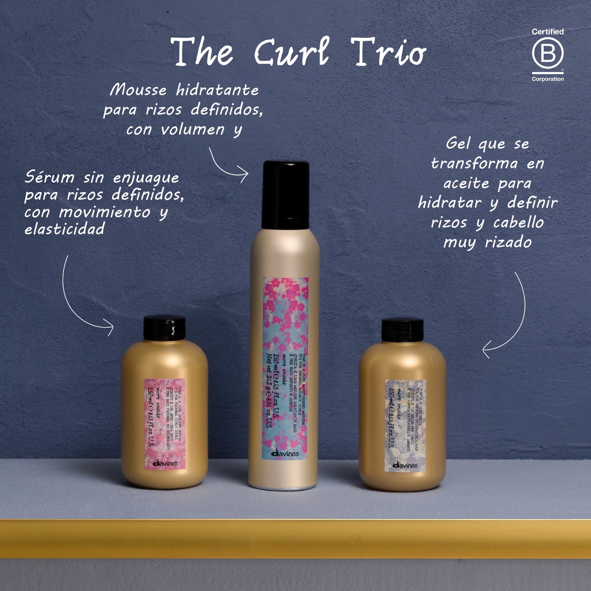 Davines Curl Gel Oil Definidor De Rizos 250ml