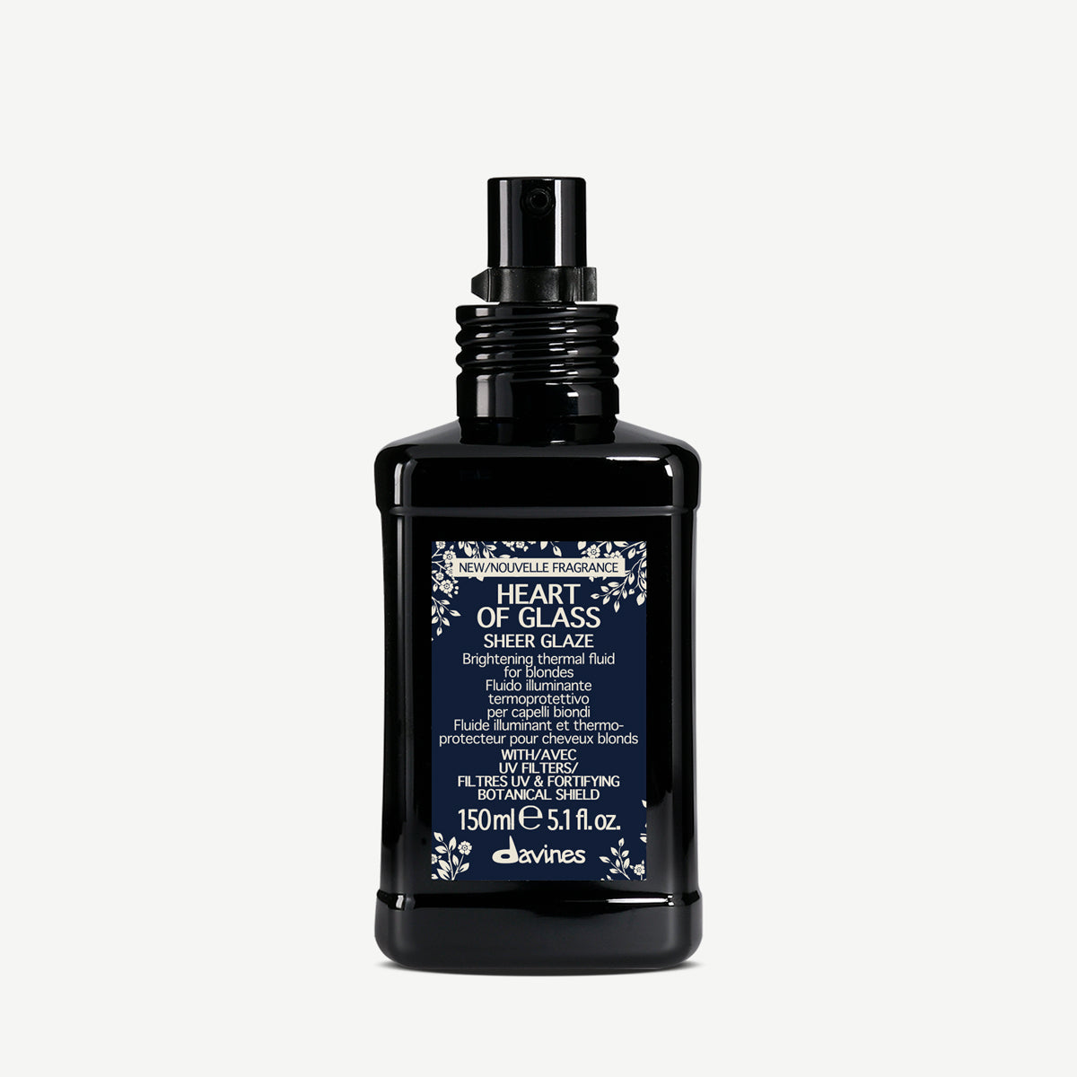 Davines Heart Of Glass Sheer Glaze Fluido Iluminador Capilar 150ml