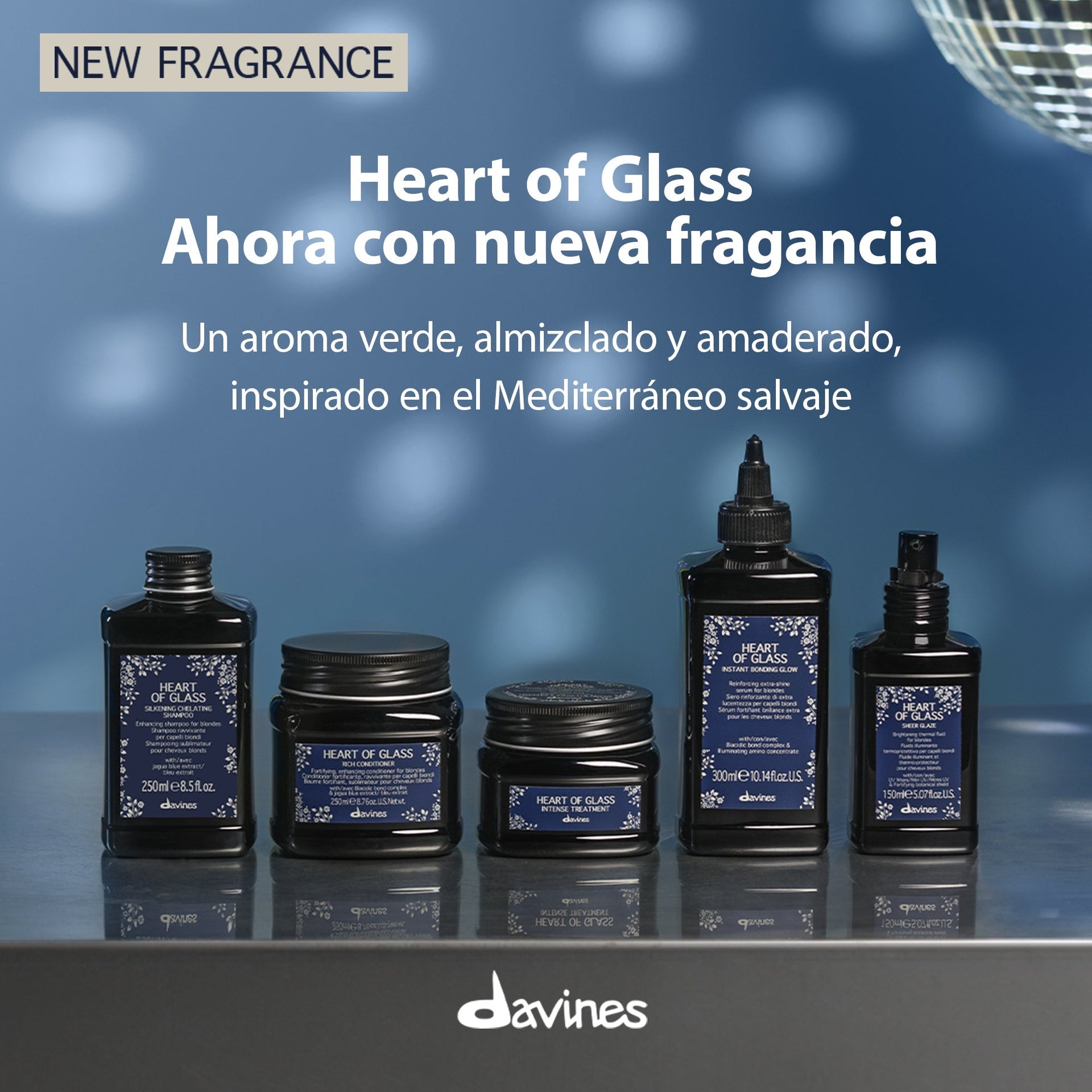 Davines Heart Of Glass Sheer Glaze Fluido Iluminador Capilar 150ml