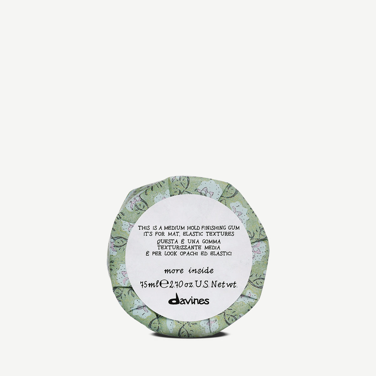 Davines Medium Hold Finishing Gum Goma Elástica Texturizadora Fijación Media 75ml