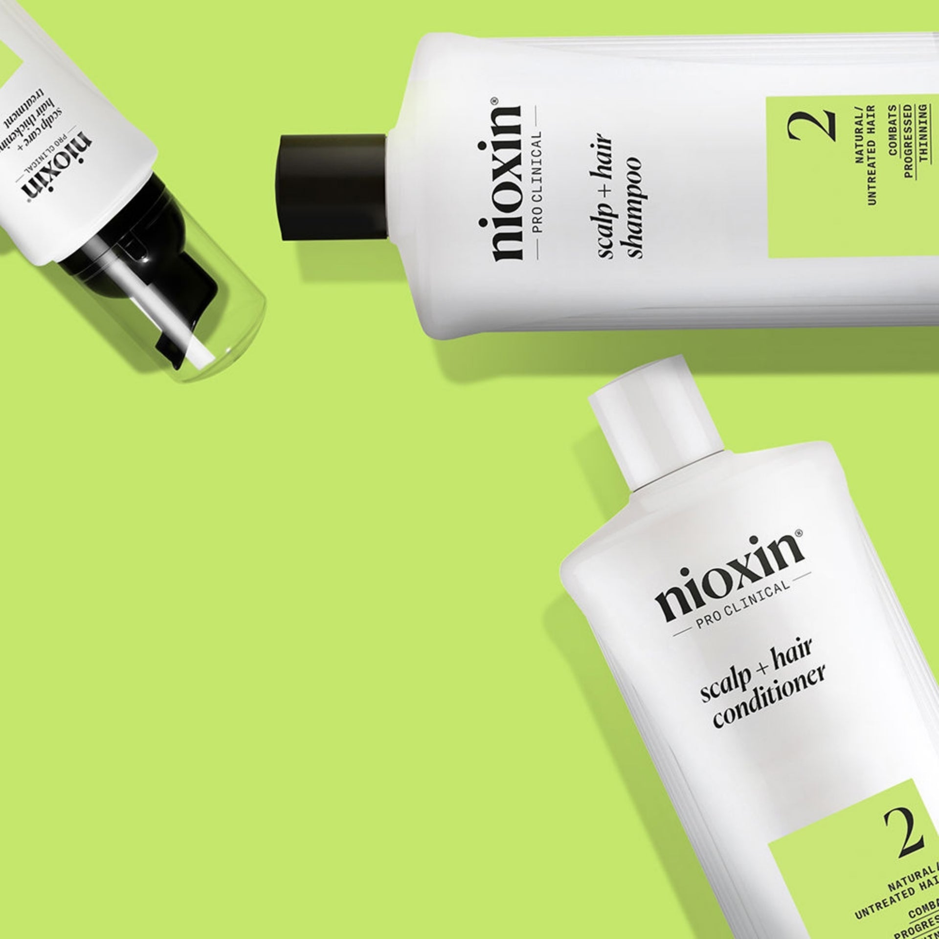 Nioxin Sistema #2       150 ml Kit de 3 pasos Anticaída, Cabello Natural