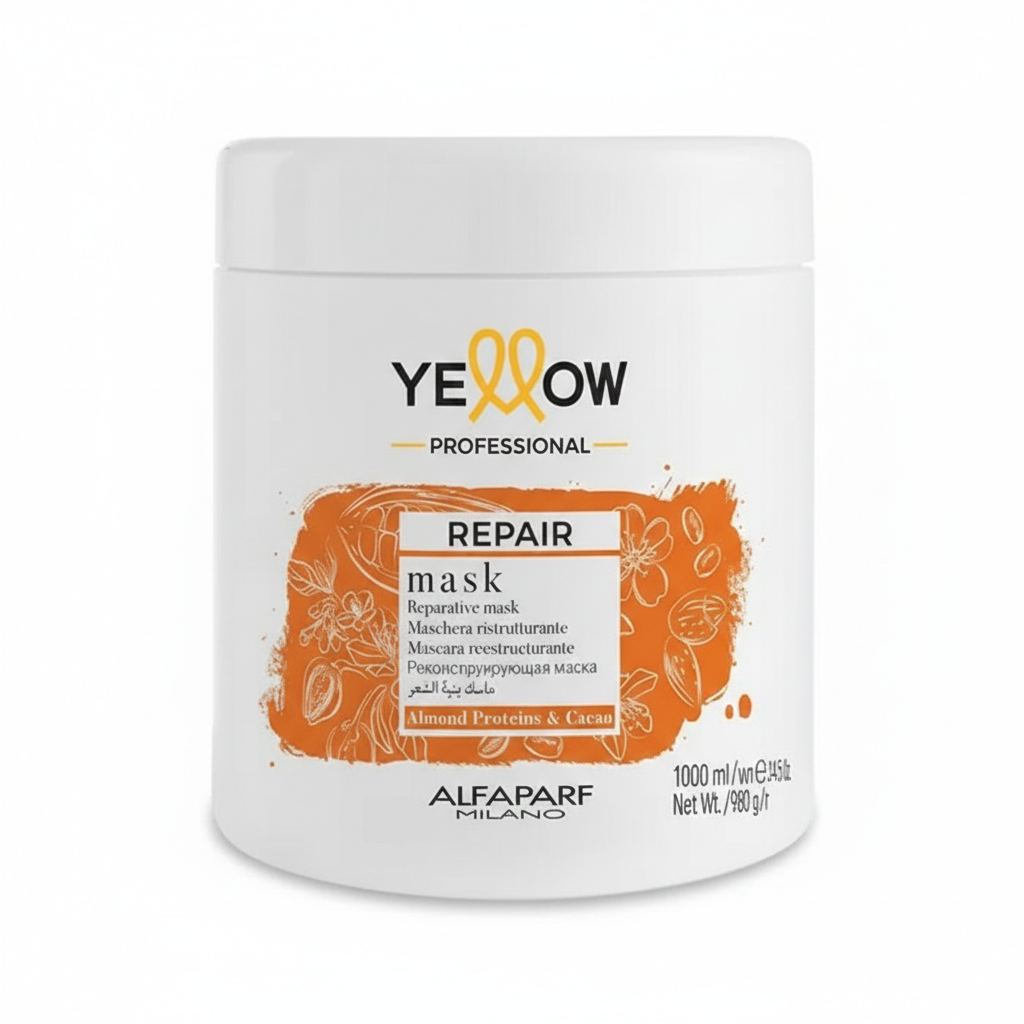 Yellow Repair Mascarilla de Reparación 1000ml tratamiento de reconstrucción profunda para cabello muy dañado y debilitado