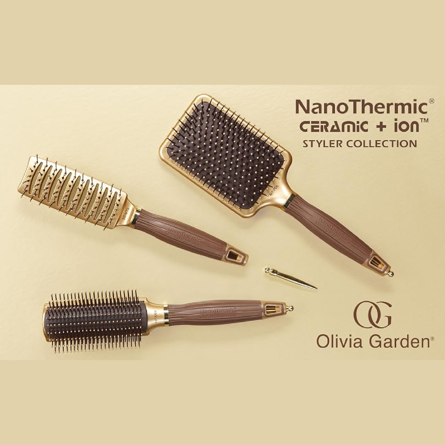 Olivia Garden NanoThermic Styler Vent Cepillo para Cabello