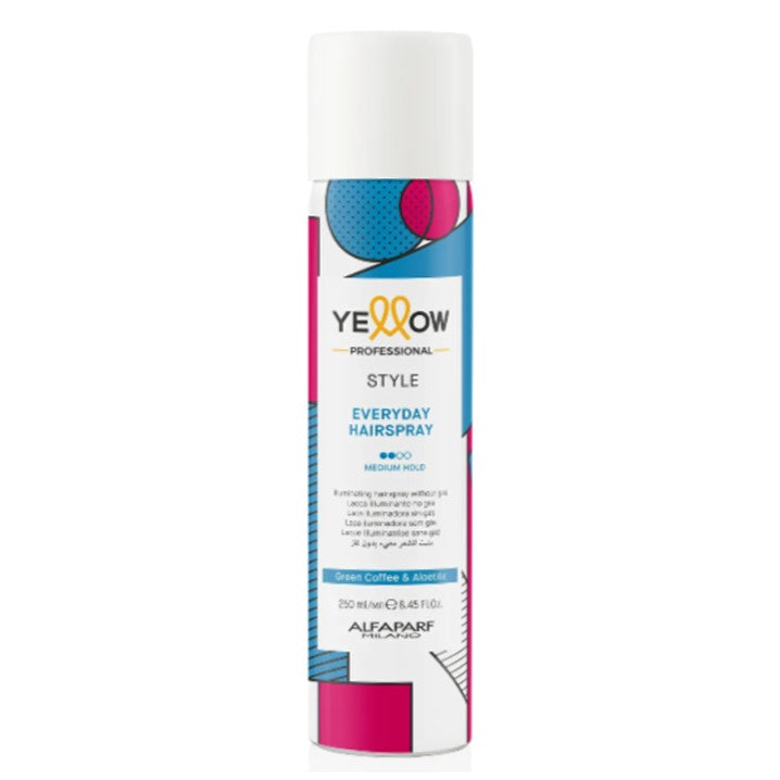 Yellow Style Everyday Hairspray 250ml laca de fijación media sin gas para un acabado flexible y con brillo natural