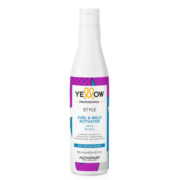 Yellow Style Curl & Mold Activator 250ml activador de rizos con protección térmica para máxima definición y brillo