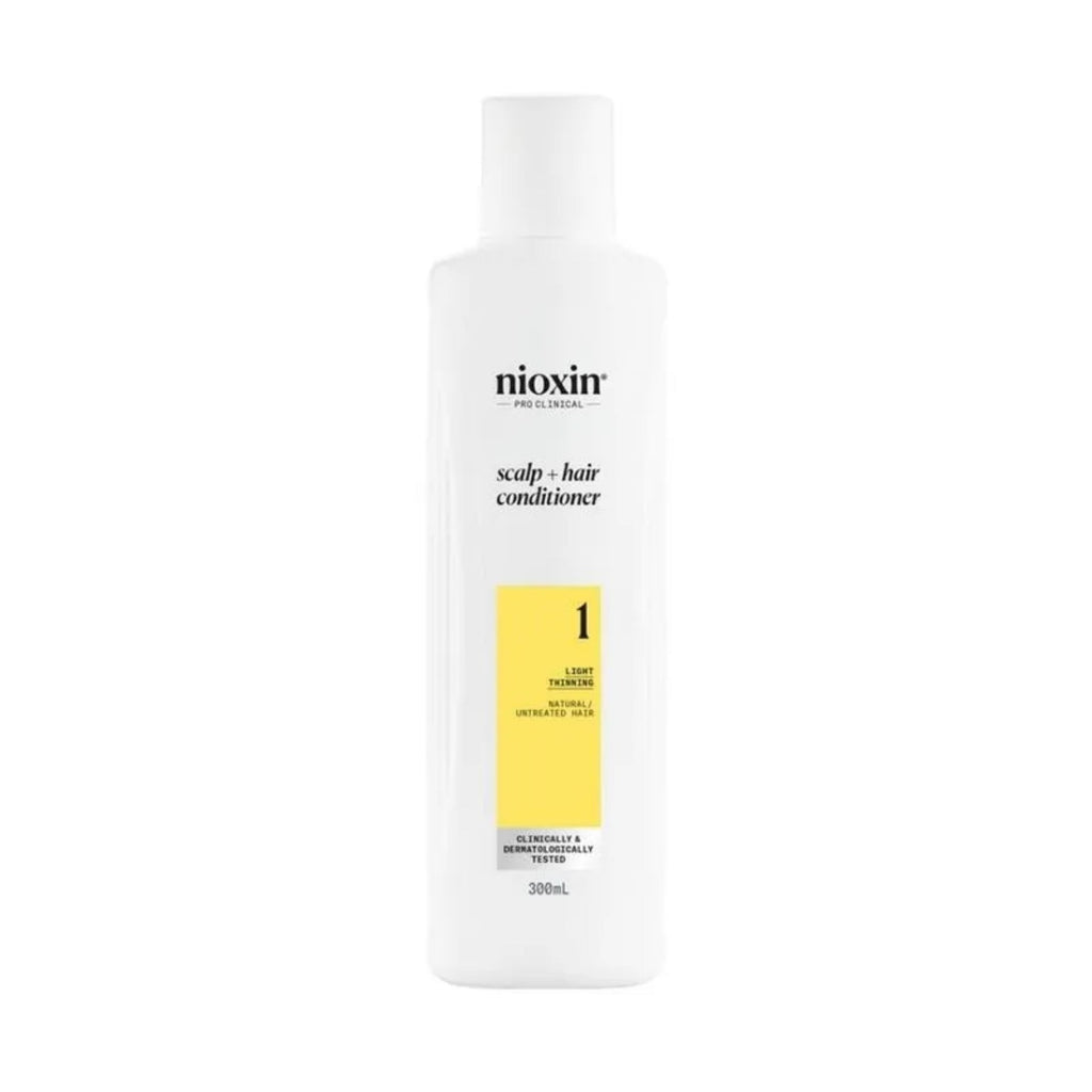 Nioxin Sistema #1 Acondicionador Scalp Therapy Anticaída 300 ml para cabello natural con pérdida de densidad ligera.