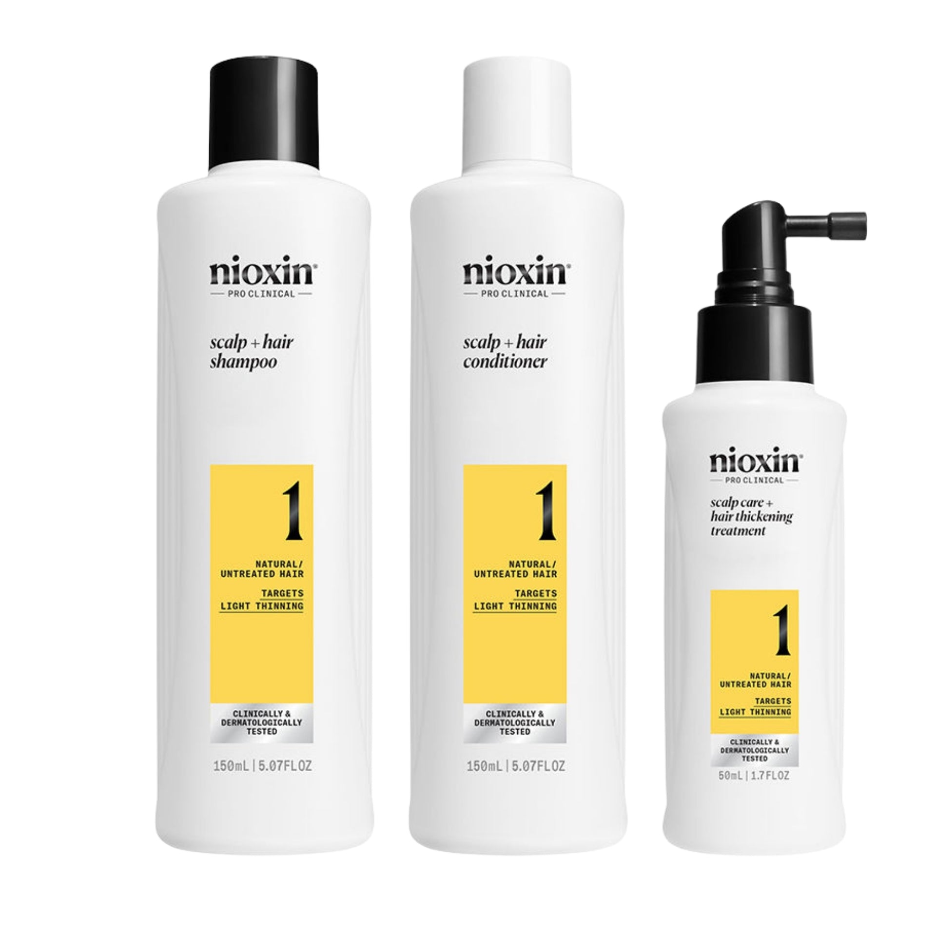 Nioxin Sistema #1 de 150 ml Kit de 3 pasos Anticaída, Cabello Natural