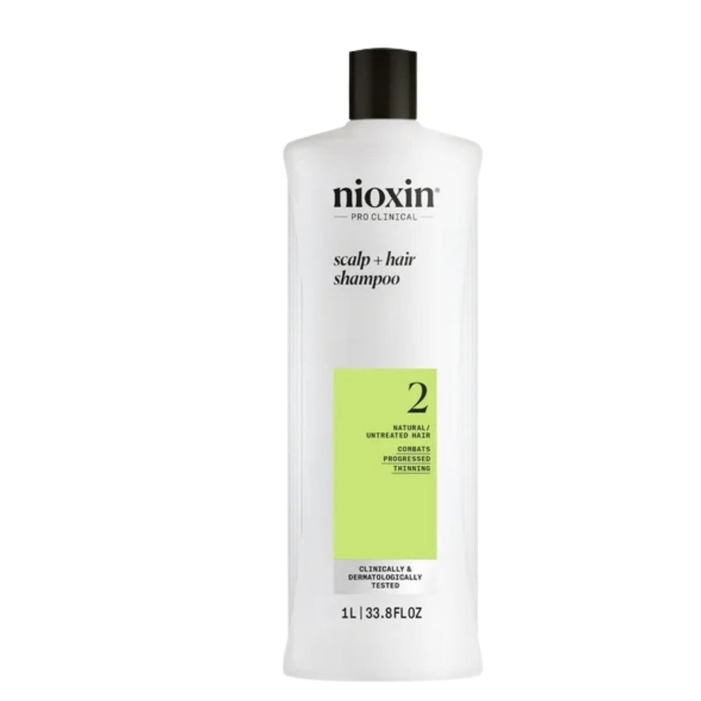 Nioxin Sistema #2 Cleanser Shampoo 1000 ml para Cabello Natural con Caída Progresiva