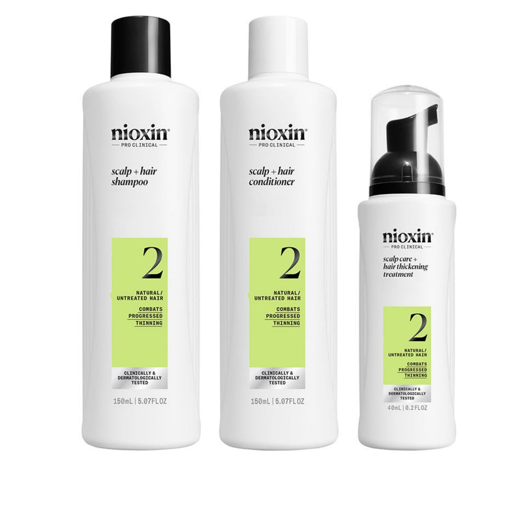 Nioxin Sistema #2       150 ml Kit de 3 pasos Anticaída, Cabello Natural