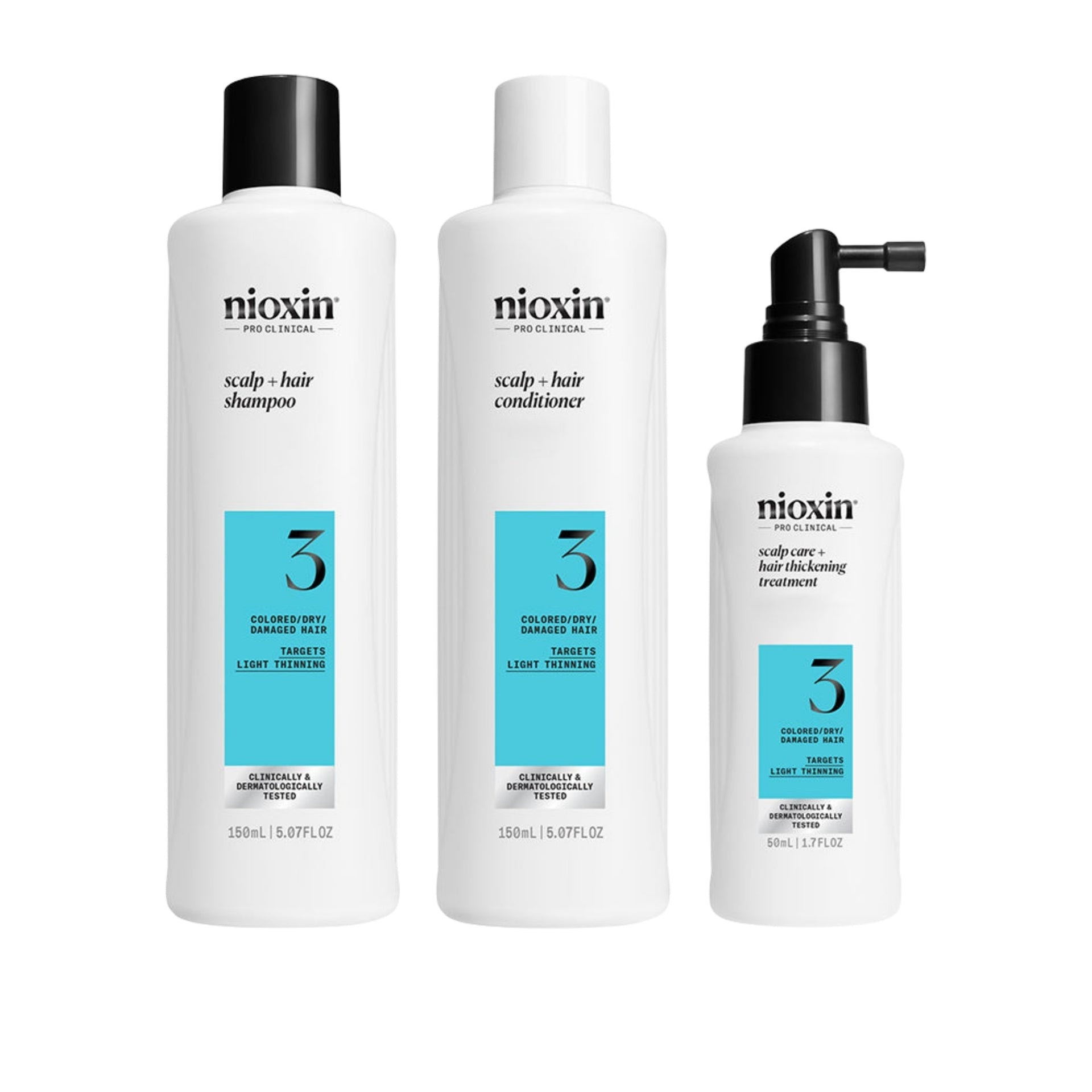 Nioxin Sistema #3       150 ml Kit de 3 pasos Anticaída, Cuidado de Color