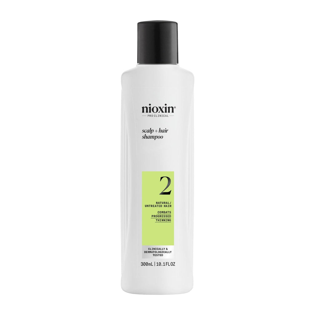 Nioxin Sistema #2 Shampoo Anticaída de 300 ml para cabello natural con adelgazamiento progresivo