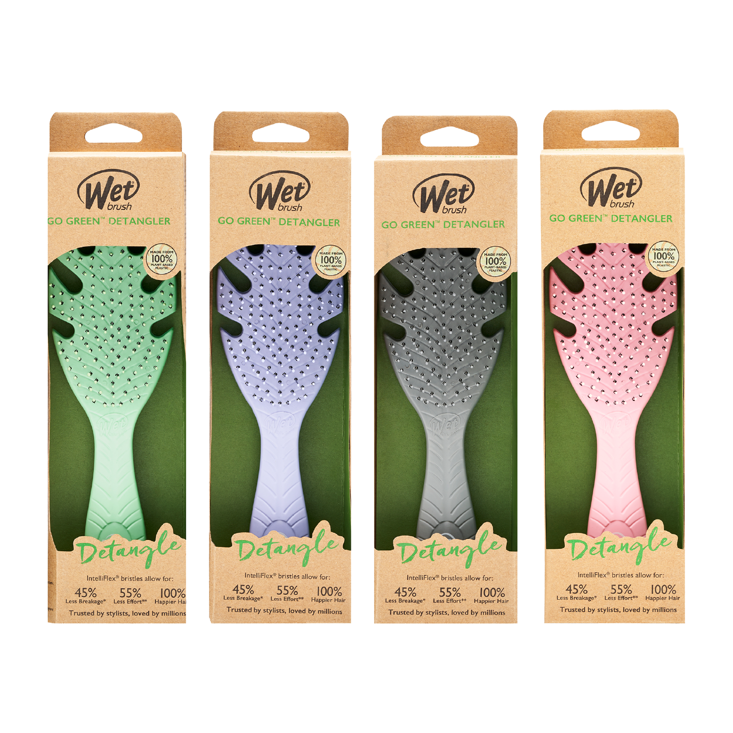Wet Brush Go Green Cepillo Detangler Green