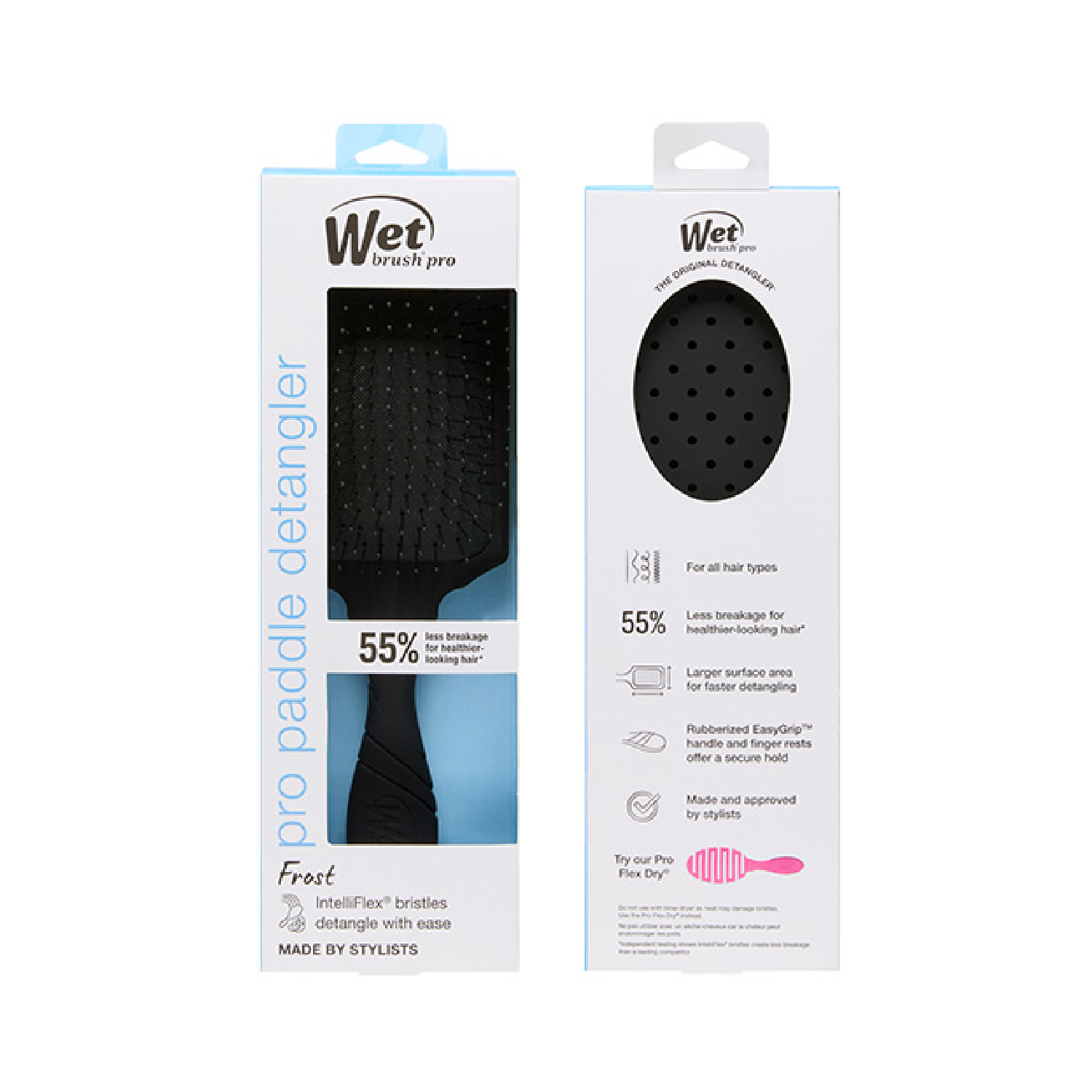 Wet Brush Pro Paddle Detangler Black Cepillo Desenredante