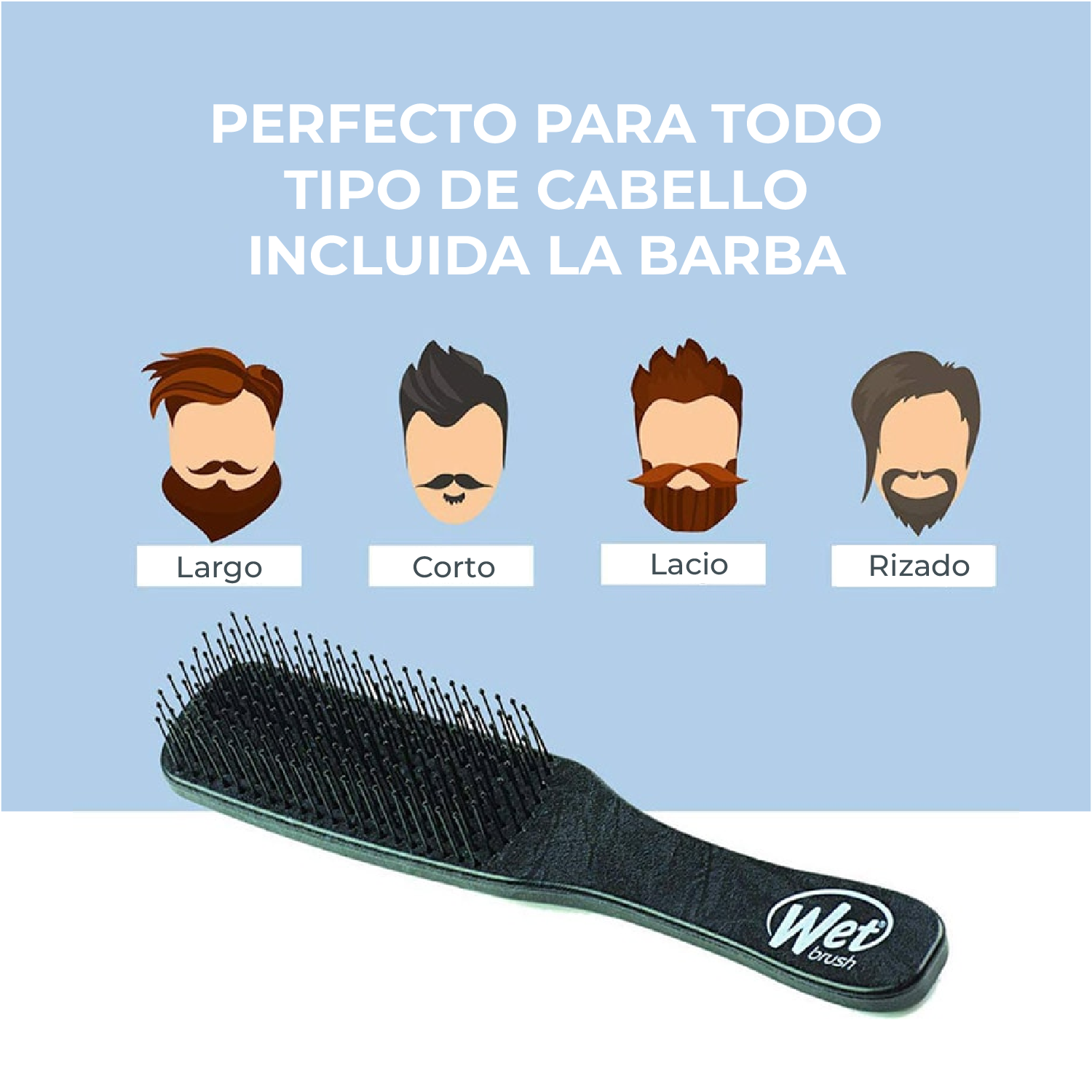 Wet Brush Men0s Detangler Black Leather Cepillo
