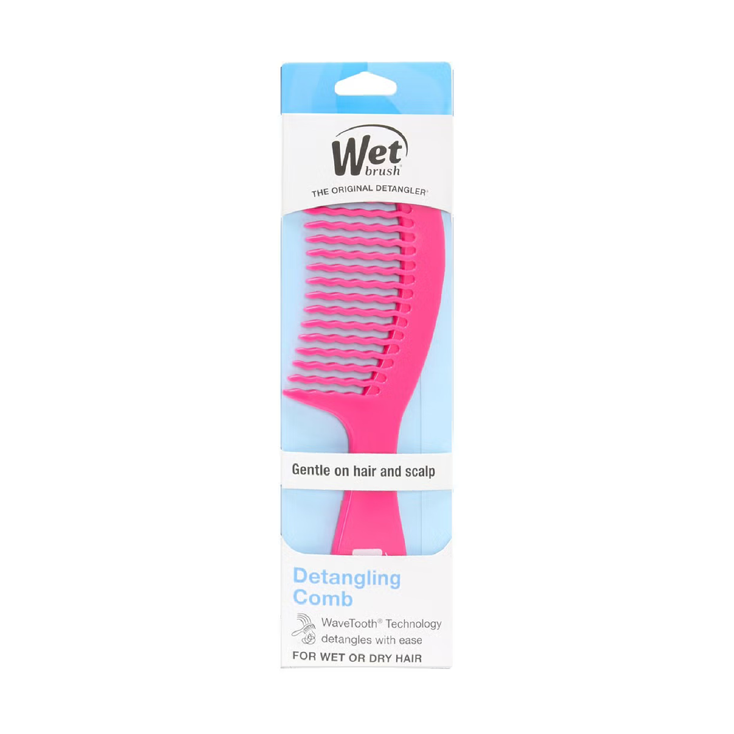 Wet Brush Detangling Comb Pink Peine Desenredante