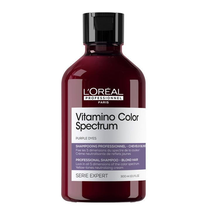 L'Oréal Professionnel Vitamino Color Spectrum Purple Shampoo 300 ml para neutralización de tonos amarillos